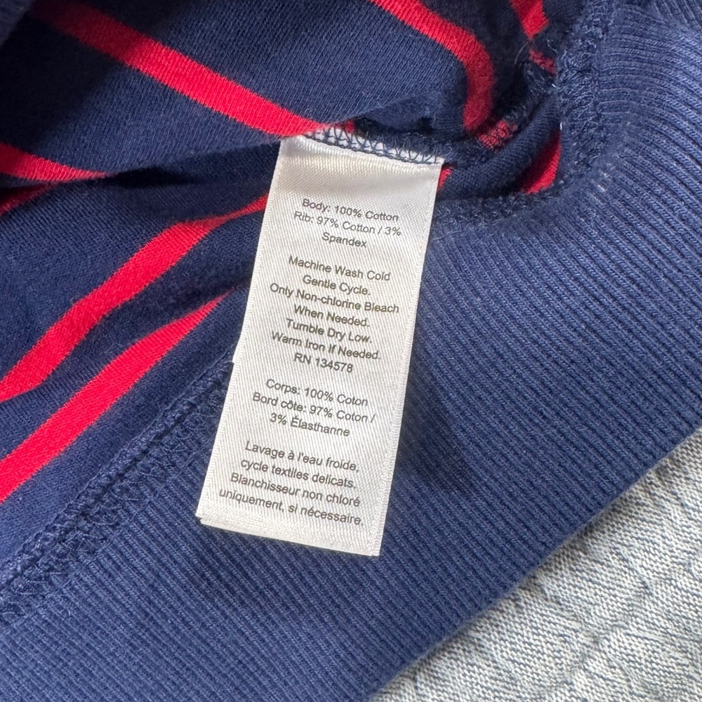EUC Vineyard Vines Striped Hoodie Women's Medium Shep‎ Shirt Red Navi Pullover - Picture 8 of 9